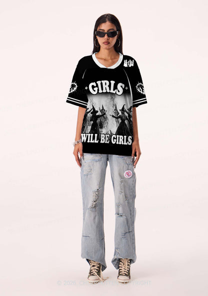 Halloween Girls Will Be Girls Y2K Sport Jersey Shirts Cherrykitten