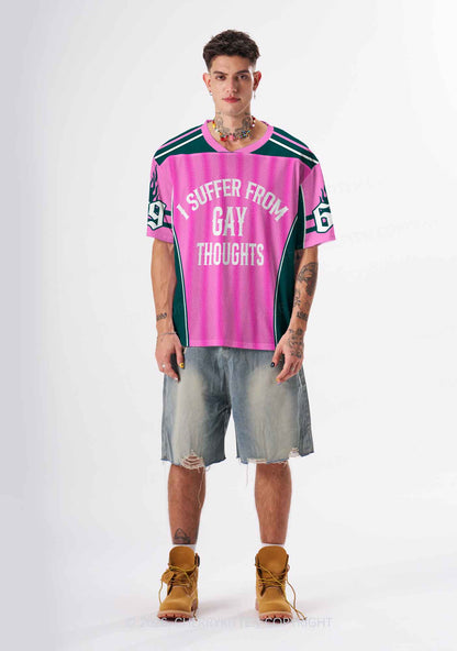 Pink Green Gay Thoughts Pride Y2K Sport Jersey Shirts Cherrykitten