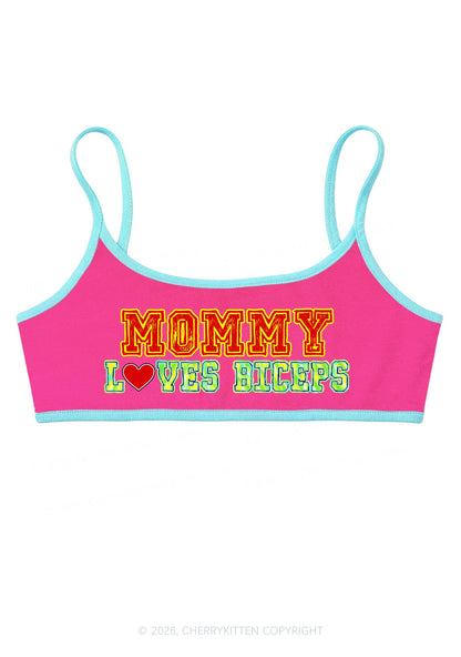 Mommy Loves Biceps Y2K Super Crop Cami Cherrykitten
