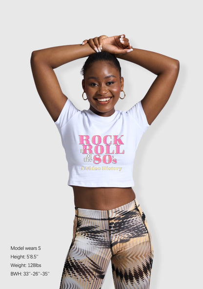 Rock Roll 80's Y2K Baby Tee