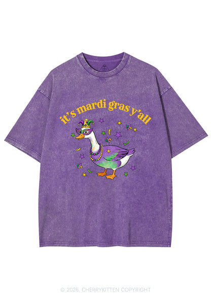 Its Mardi Gras Yall Y2K Shirts Washed Tee Cherrykitten