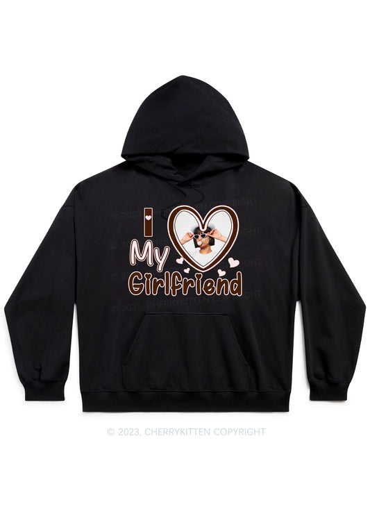 Custom BF&GF Brown Heart Y2K Hoodie Cherrykitten