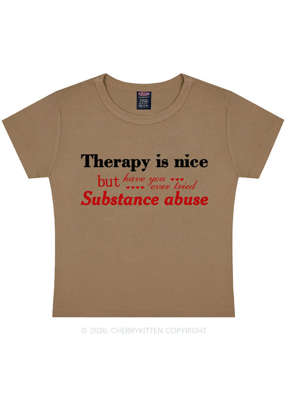 Have You Ever Tried Substance Abuse Y2K Baby Tee Cherrykitten