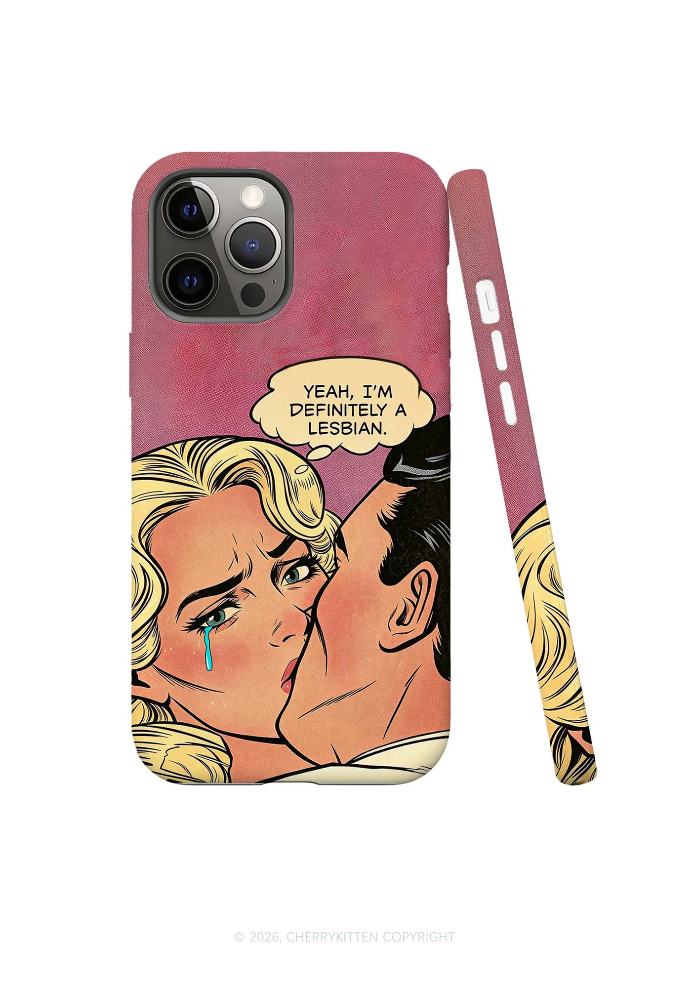 Im Definitely A Lesbian Pride Y2K Phone Case Cherrykitten