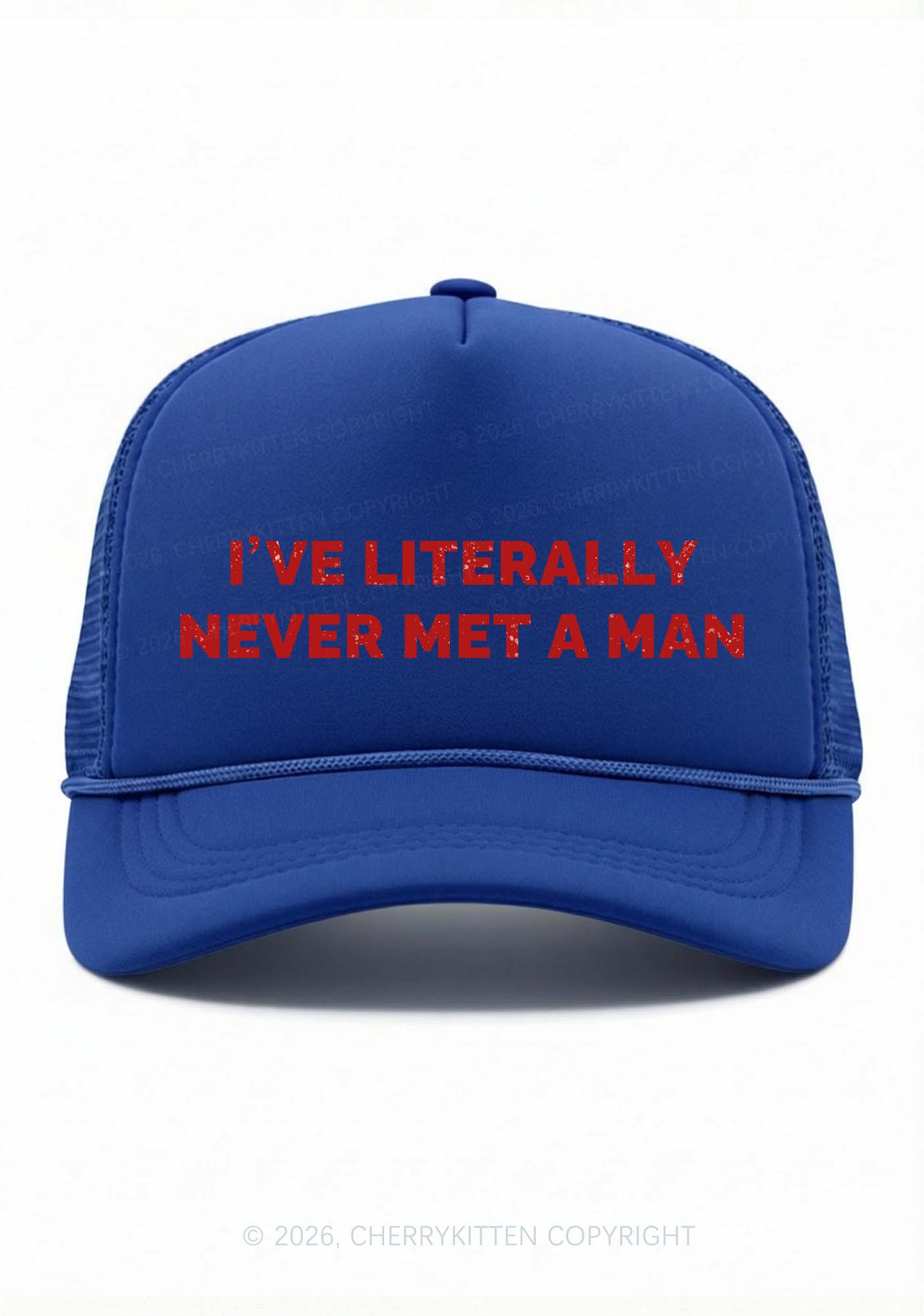 Never Met A Man Pride Y2K Trucker Hat Cherrykitten