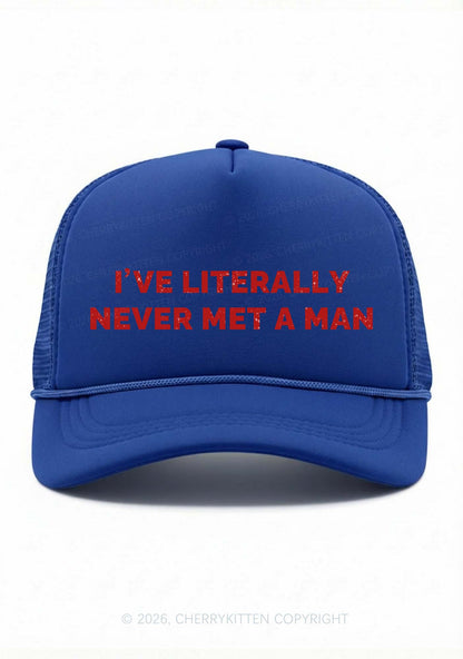 Never Met A Man Pride Y2K Trucker Hat Cherrykitten