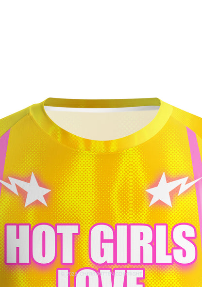 Hot Girls Love Dubstep Y2K Football Jersey Shirts Cherrykitten