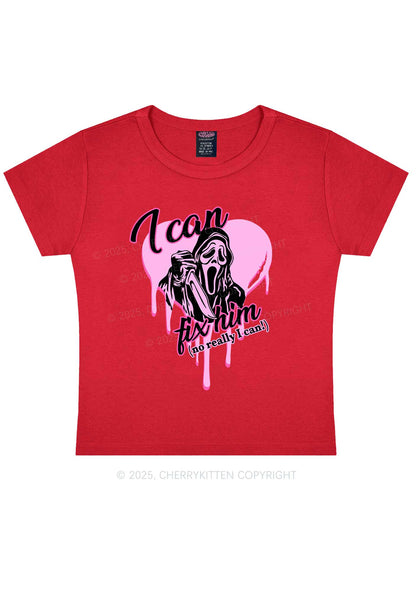 Halloween Ghost Fix Him Y2K Baby Tee Cherrykitten