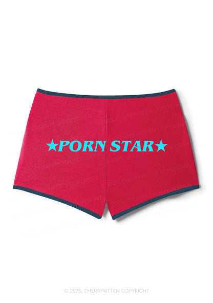 Pxrn Star Y2K Contrast Mini Shorts Cherrykitten