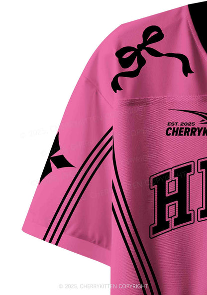 Custom Hit Me White Bunny Y2K Crop Sport Jersey Shirts Cherrykitten