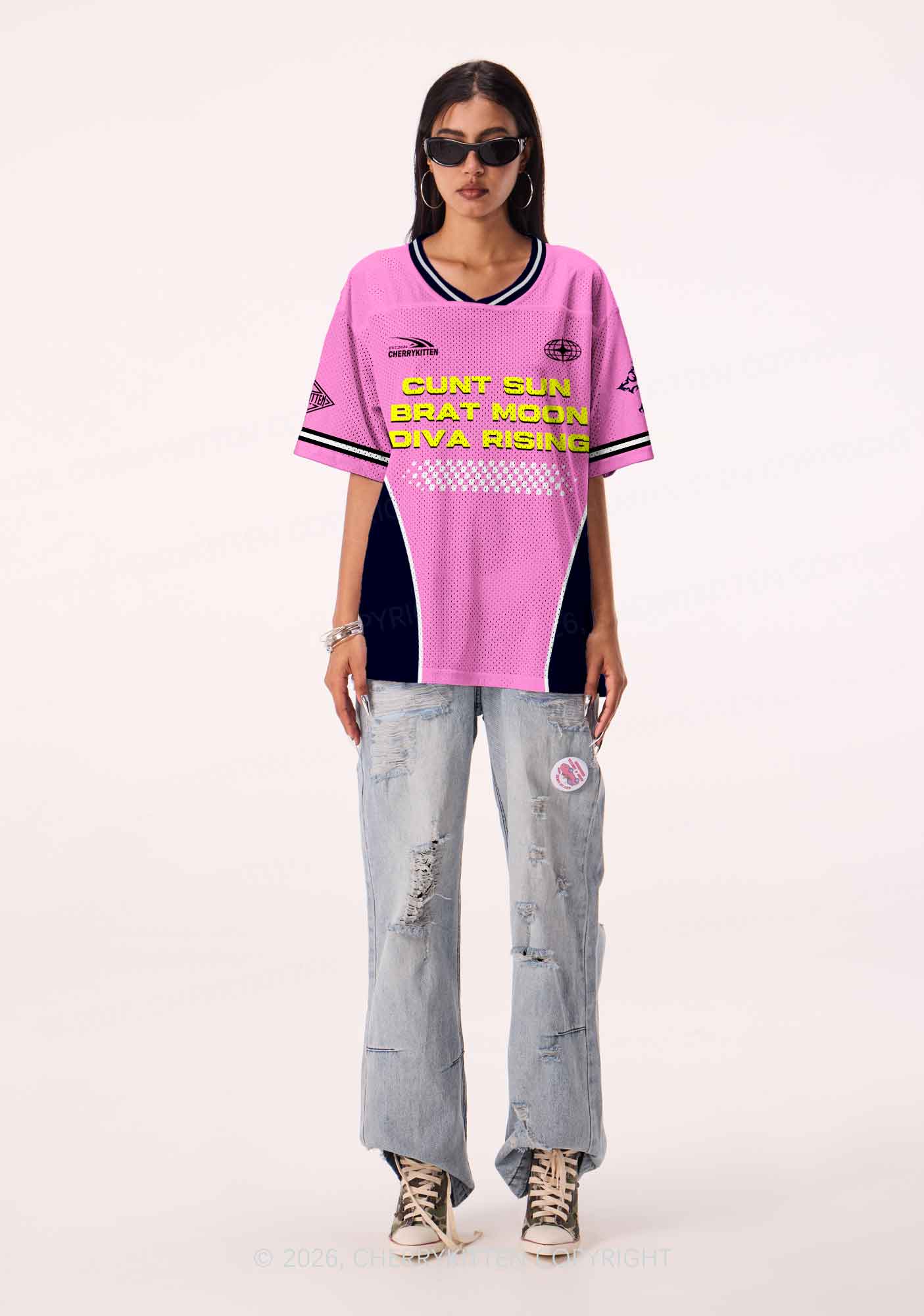 Cxxt Sun Brat Moon Diva Rising Y2K Sport Jersey Shirts Cherrykitten