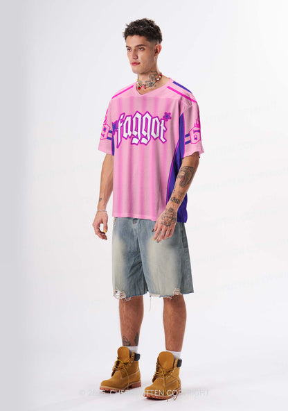 Faggot Purple Star Pride Y2K Sport Jersey Shirts Cherrykitten