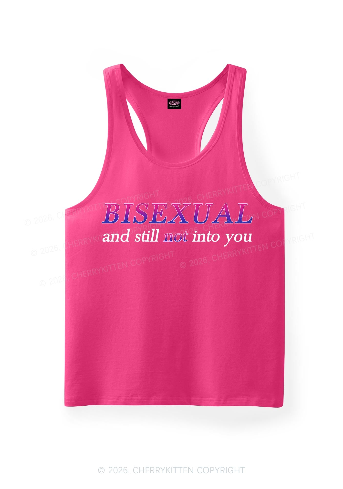 Bisexual And Still Not Into You Pride Y2K Men Racerback Tank Top Cherrykitten