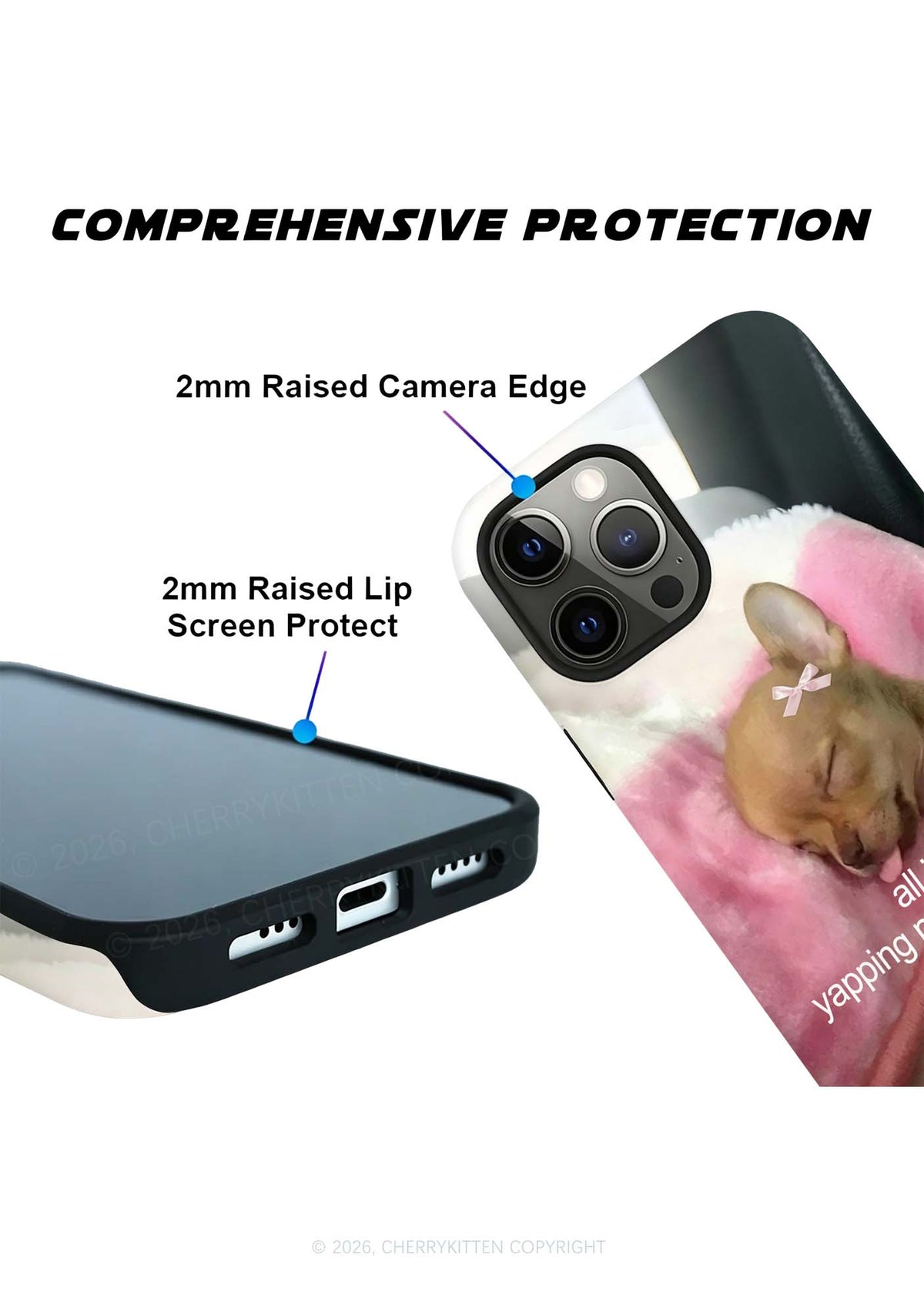 All I Do Is Yapping Y2K Phone Case Cherrykitten