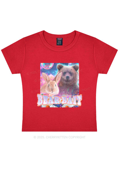 Bear Bait Pride Y2K Baby Tee Cherrykitten
