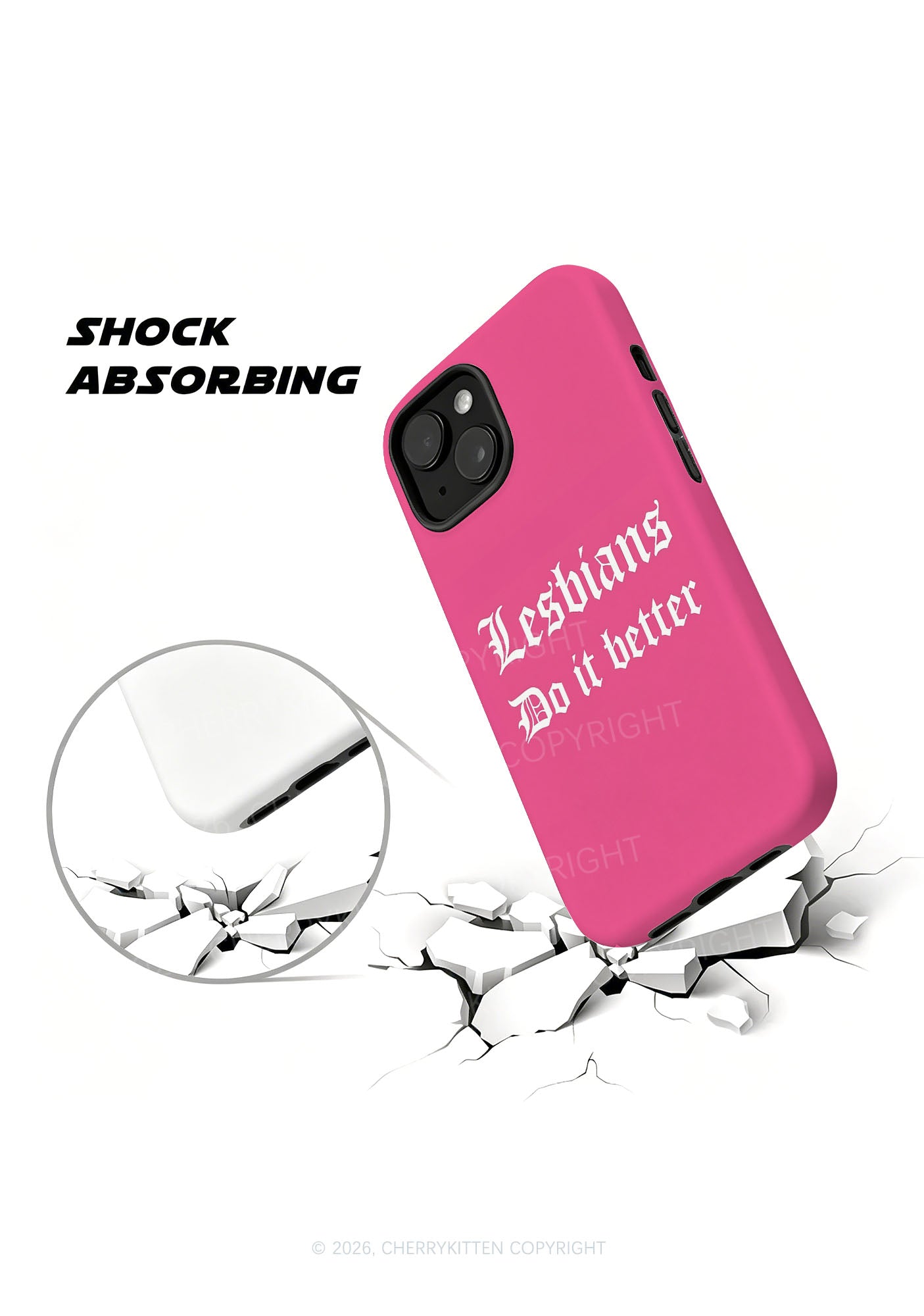 Pink Lesbians Do It Better Pride Y2K Phone Case Cherrykitten