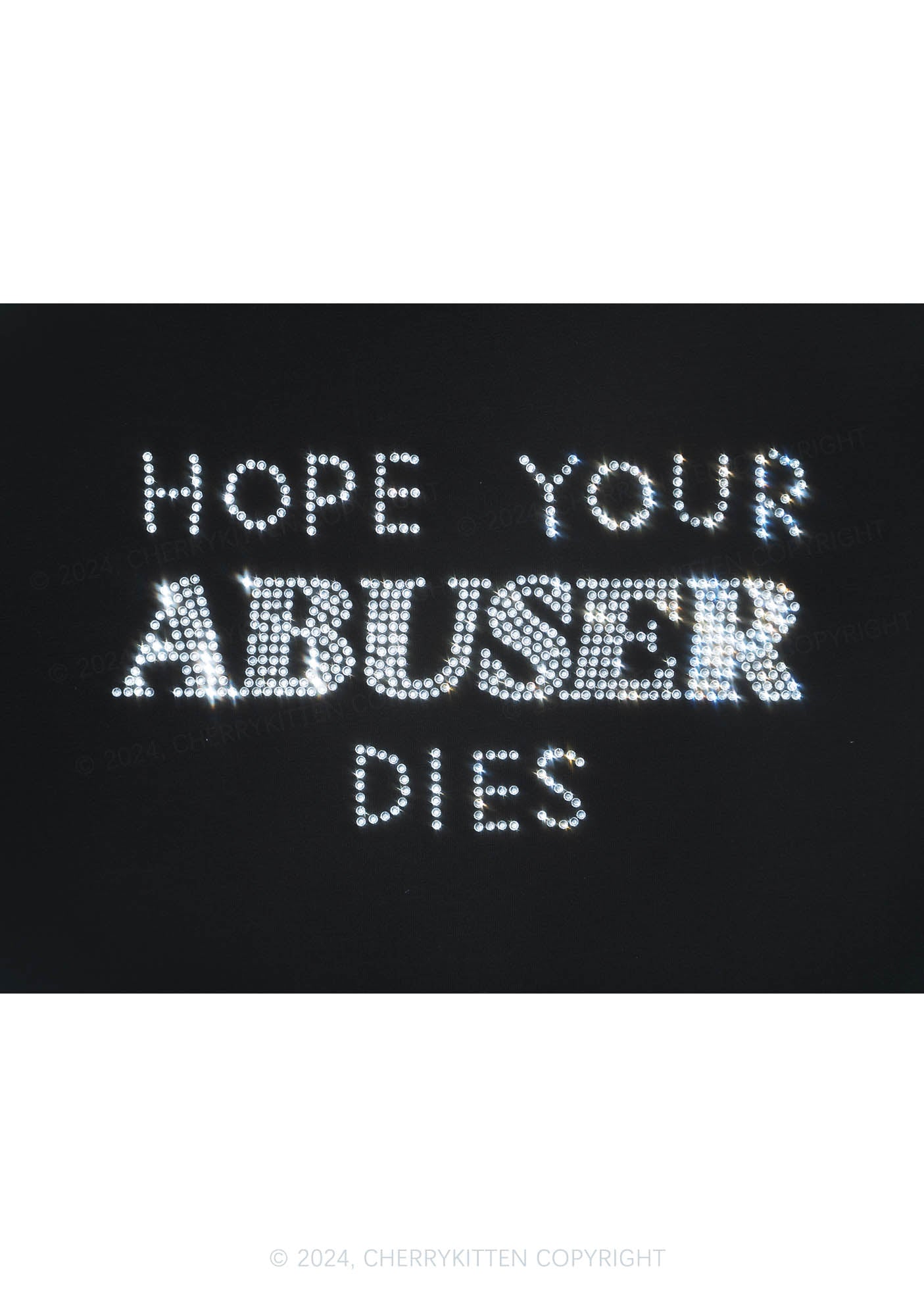 Curvy Rhinestone Abuser Dies Y2K Baby Tee Cherrykitten