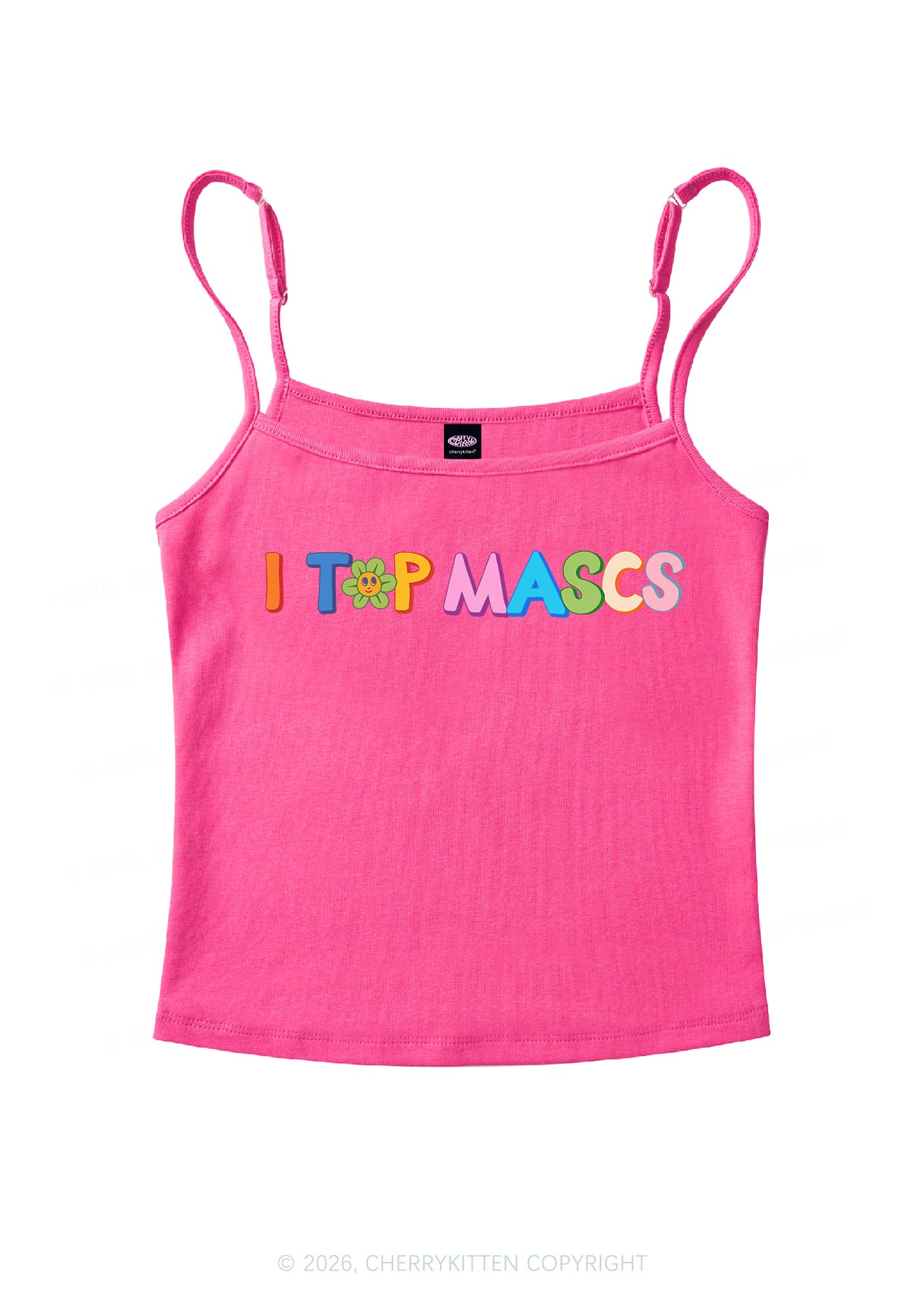 I Top Mascs Pride Y2K Spaghetti Strap Cami Cherrykitten