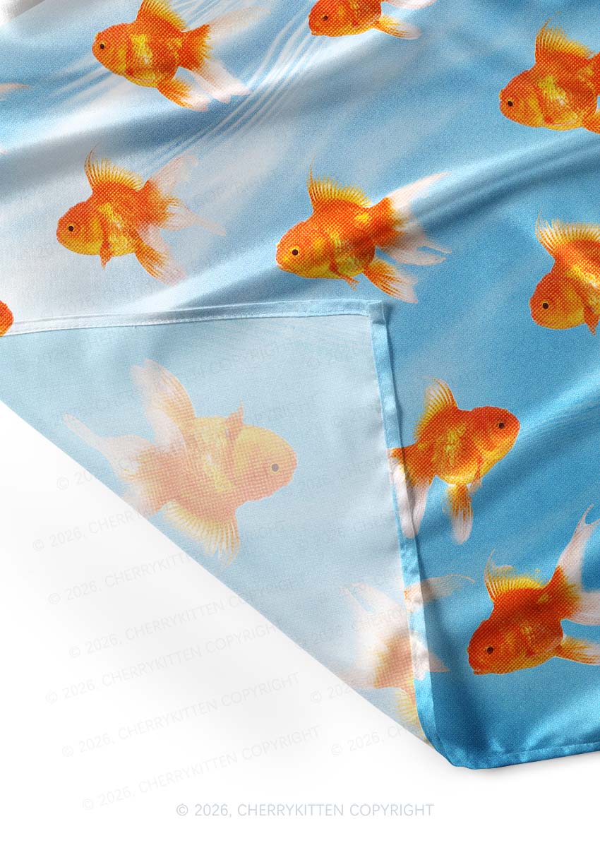 Goldfish Y2K Print Square Bandana Cherrykitten