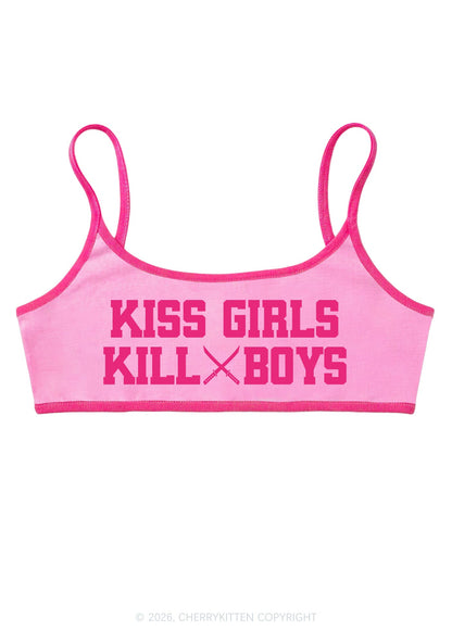Kiss Girls Kill Boys Pride Y2K Super Crop Cami Cherrykitten