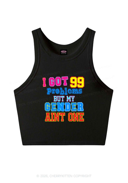 Gender Aint One Pride Y2K Crop Tank Top Cherrykitten