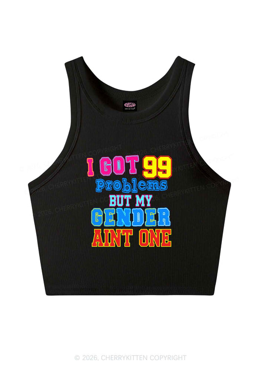 Gender Aint One Pride Y2K Crop Tank Top Cherrykitten