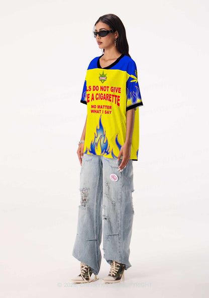 Dont Give Me Cigarette Y2K Sport Jersey Shirts Cherrykitten