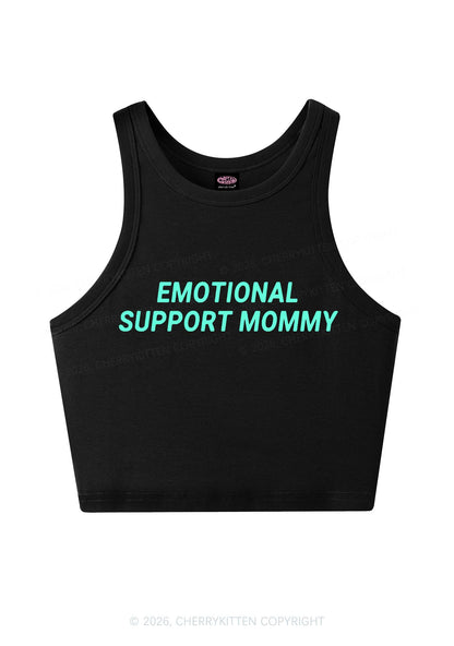 Emotional Support Mommy Y2K Crop Tank Top Cherrykitten