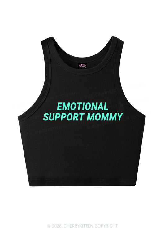 Emotional Support Mommy Y2K Crop Tank Top Cherrykitten