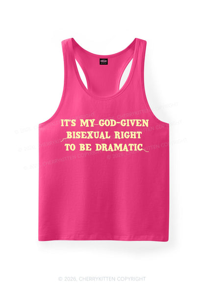God Given Bisexual Right Pride Y2K Men Racerback Tank Top Cherrykitten