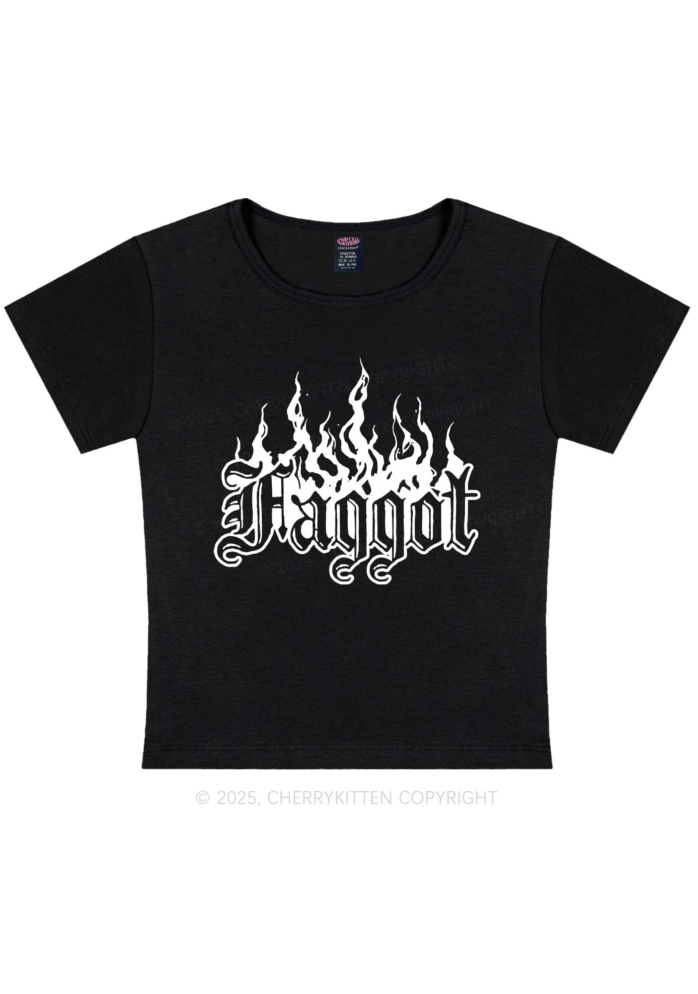 Halloween Goth Faggot Pride Y2K Baby Tee Cherrykitten