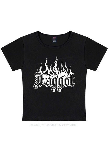 Halloween Goth Faggot Pride Y2K Baby Tee Cherrykitten