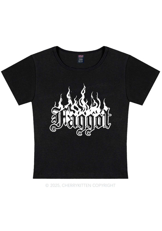 Halloween Goth Faggot Pride Y2K Baby Tee Cherrykitten
