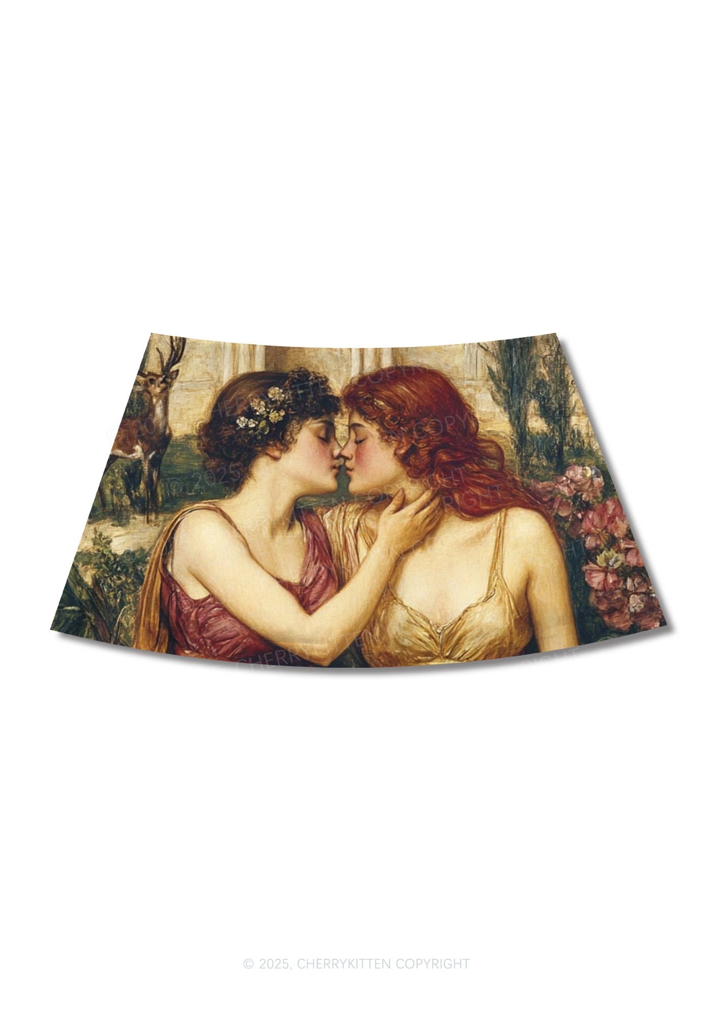 Lesbian Girlfriend Y2K Print Mini Skirt Cherrykitten