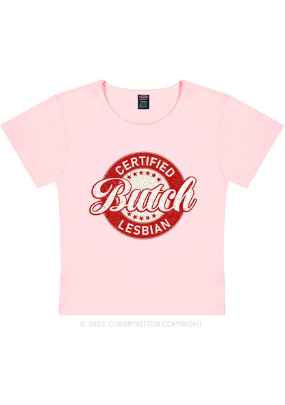 Certified Butch Lesbian Y2K Baby Tee Cherrykitten
