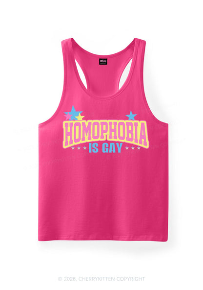Homophobia Is Gay Pride Y2K Men Racerback Tank Top Cherrykitten
