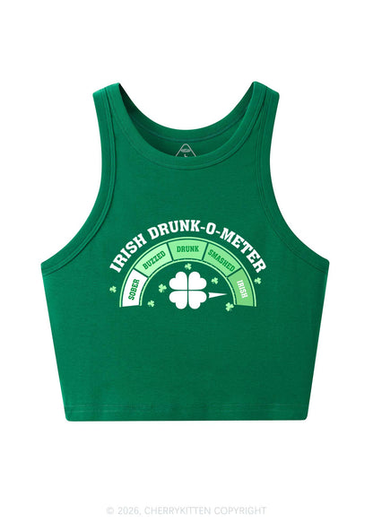 Irish Drunk O Meter St Patricks Y2K Crop Tank Top Cherrykitten