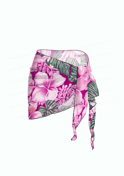 Purple Blossoms Y2K Print Bikini Set Cherrykitten