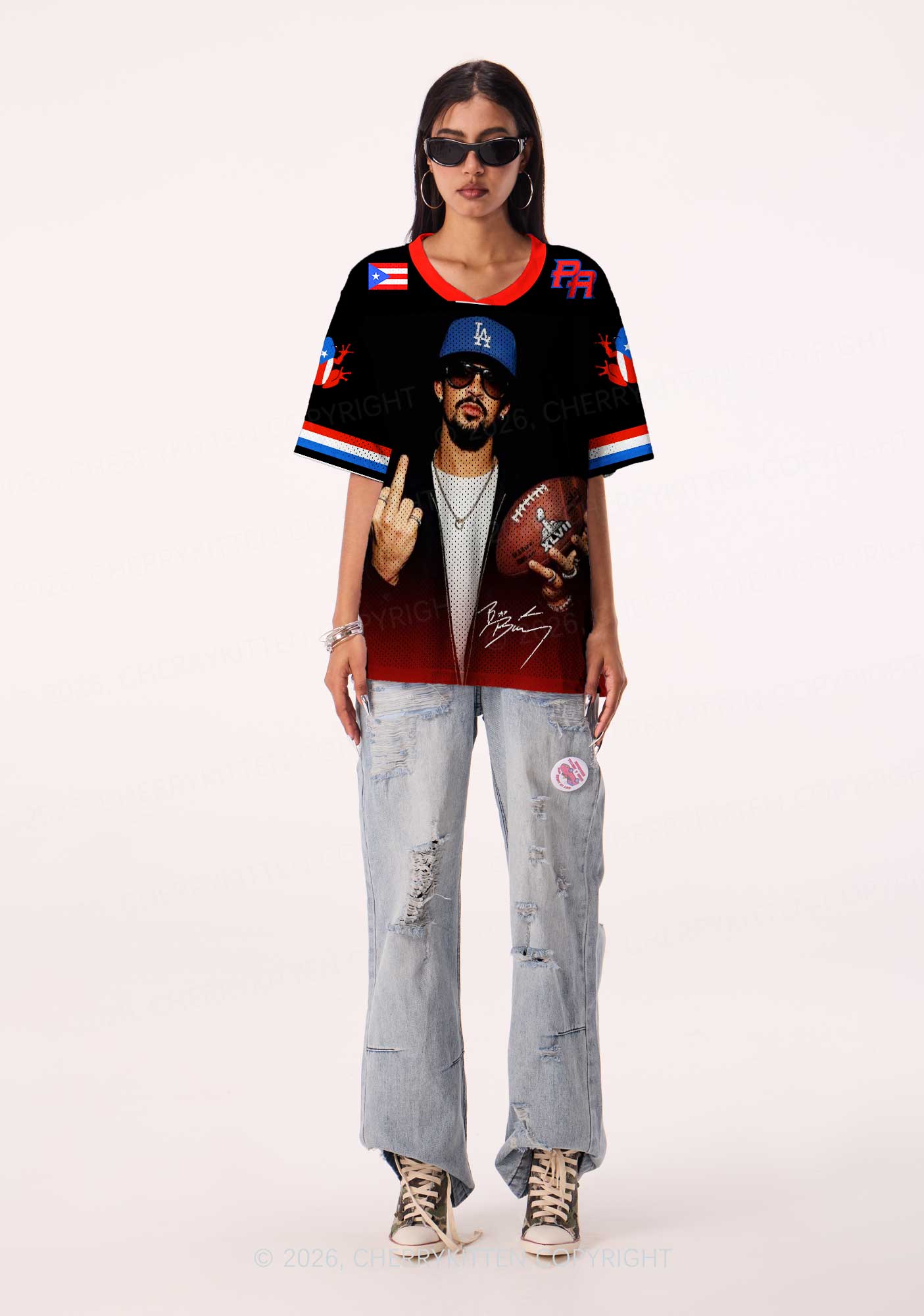 Retro Black Football Y2K Sport Jersey Shirts Cherrykitten
