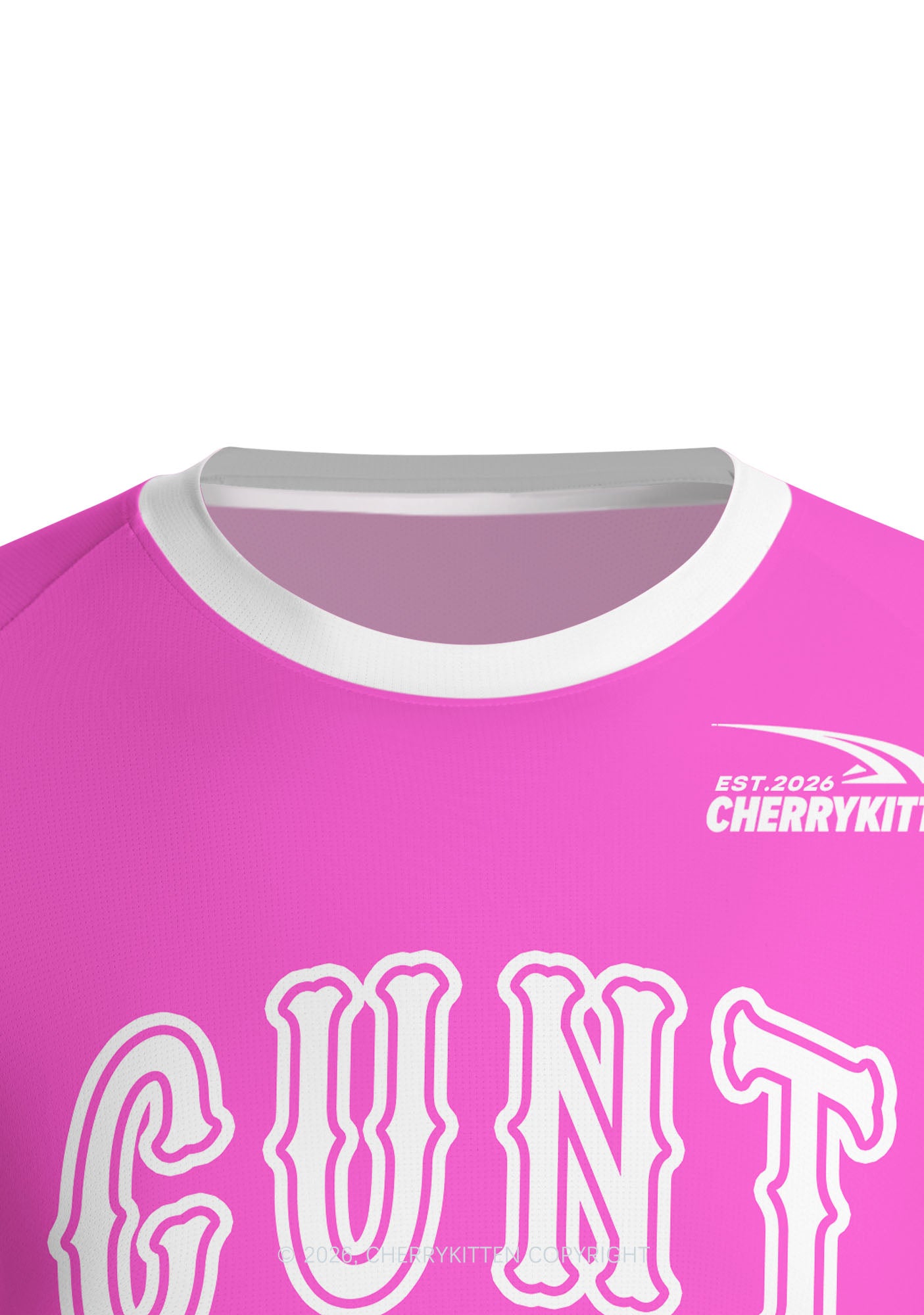 Pink Cxxt Y2K Football Jersey Shirts Cherrykitten