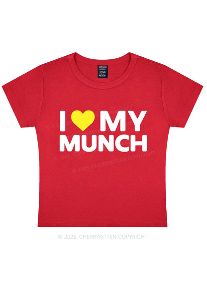 I Love My Munch Y2K Baby Tee Cherrykitten