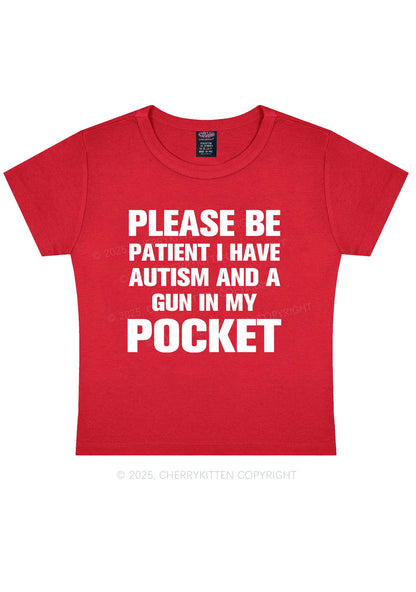 Please Be Patient Y2K Baby Tee Cherrykitten