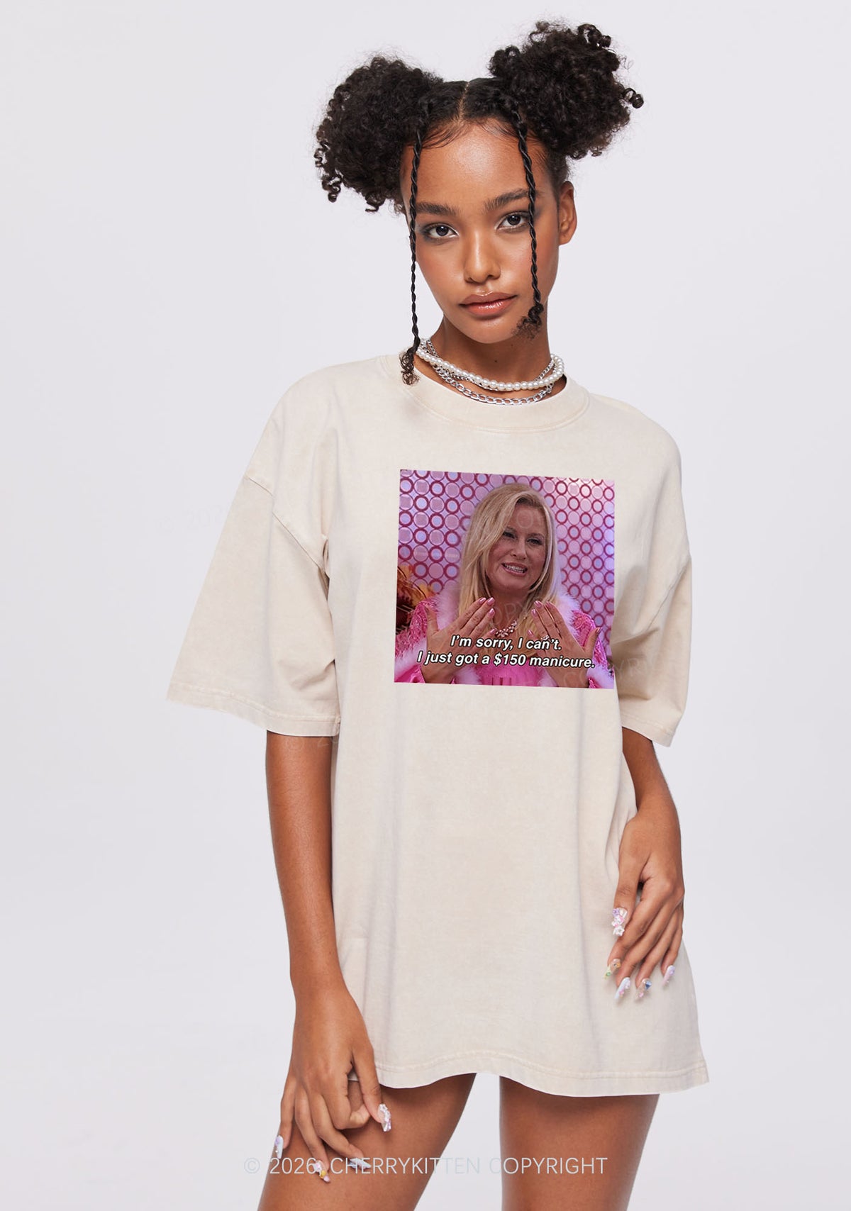 I Just Got Manicure Y2K Shirts Washed Tee Cherrykitten