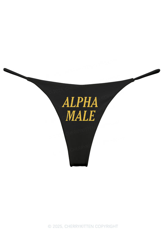 Glitter Alpha Male Y2K Bikini String Thong Cherrykitten