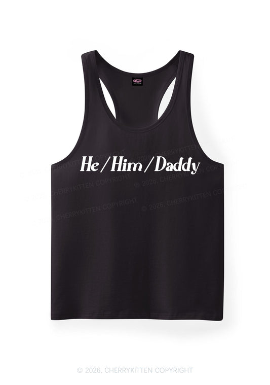 He Him Daddy Pride Y2K Men Racerback Tank Top Cherrykitten