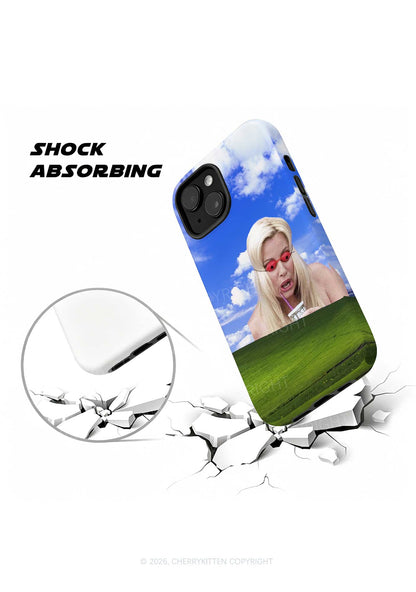 Red Eyeglasses Lady Grassland Y2K Phone Case Cherrykitten