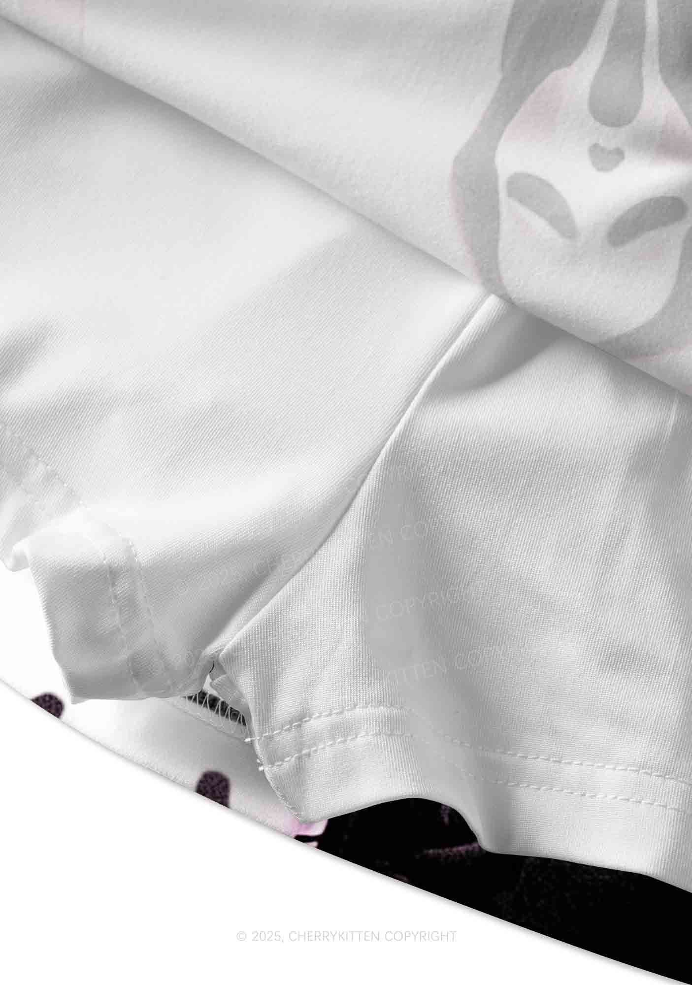 Halloween Ghost Kitten Y2K Print Mini Skirt Cherrykitten