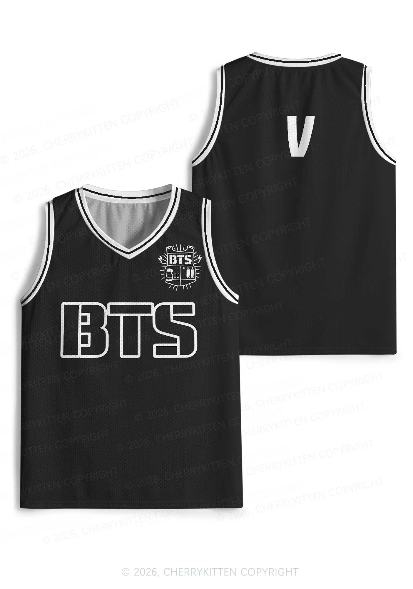 Black Kpop Members Y2K Sport Jersey Tank Cherrykitten