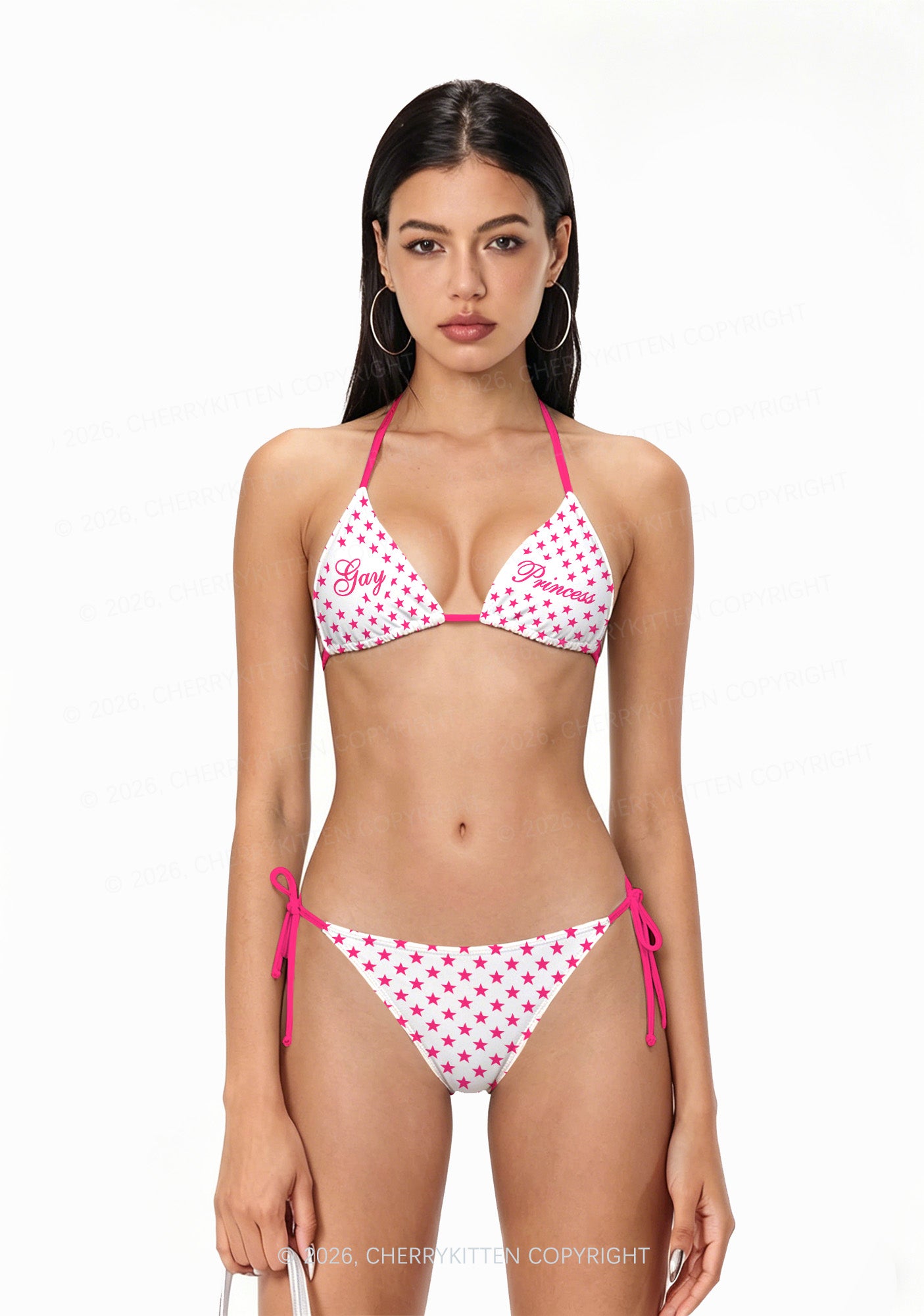 Gay Princess Pride Y2K Print Bikini Set Cherrykitten