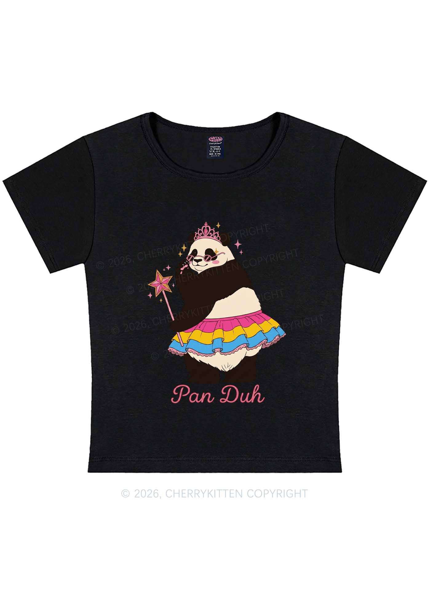 Pan Duh Pride Y2K Baby Tee Cherrykitten